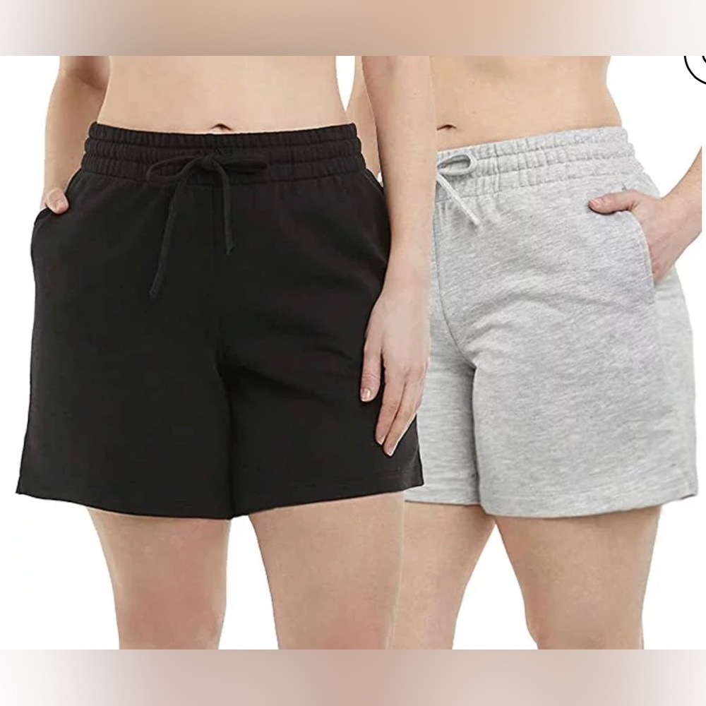 SOLD. 2 pairs Danskin Terry cloth sweatpants shorts XL